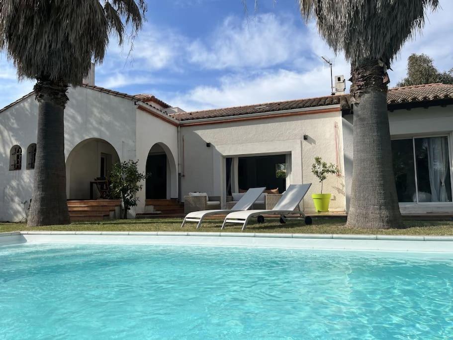 Villa Avec Magnifique Piscine Et Grand Jardin, A 2 Pas Du Golf Et De La Plage Saint-Cyprien  Exterior photo